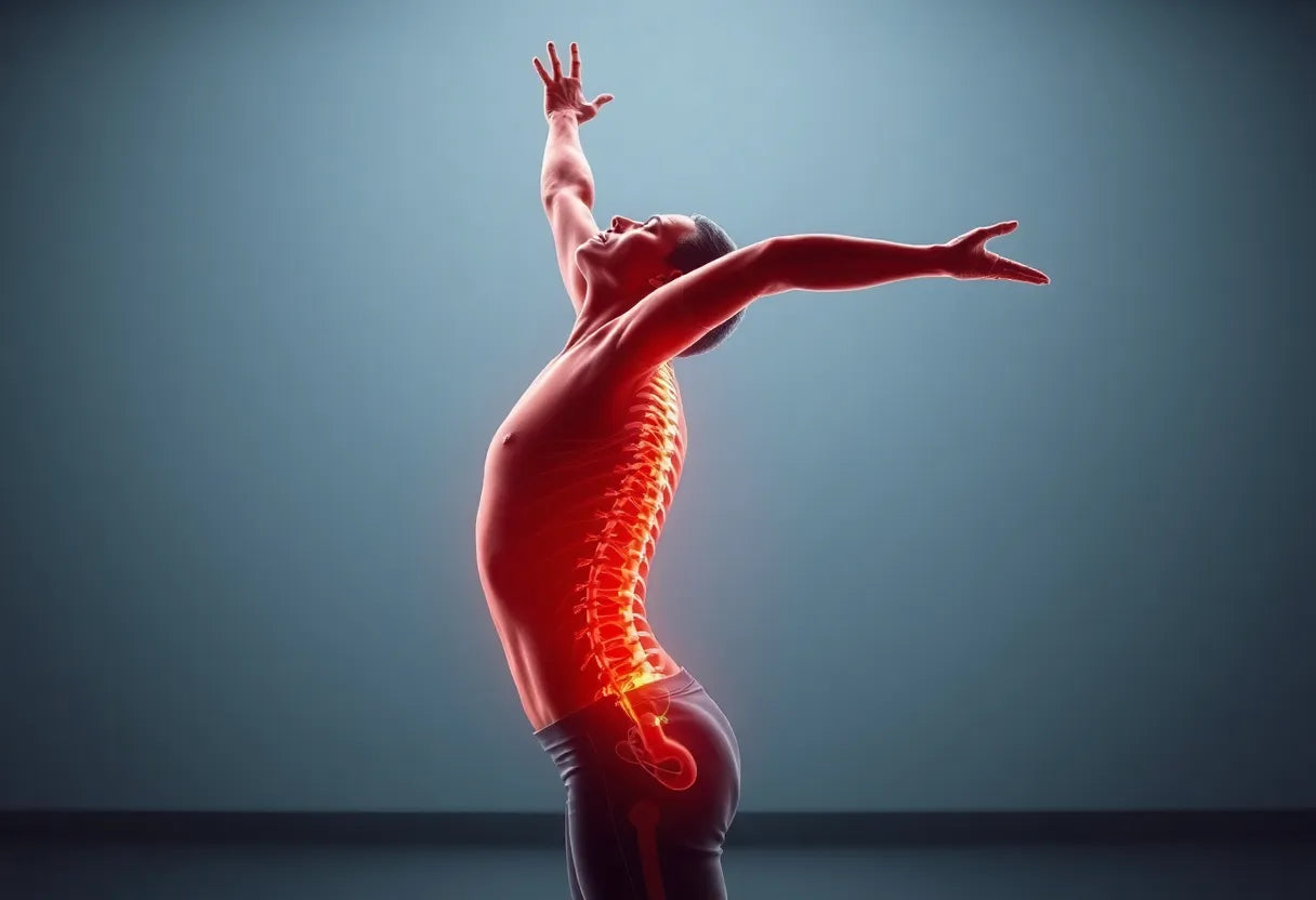 Schmerzfrei durchstarten: effektive Übungen bei einem Bandscheibenvorfall in der Lendenwirbelsäule - Illustration