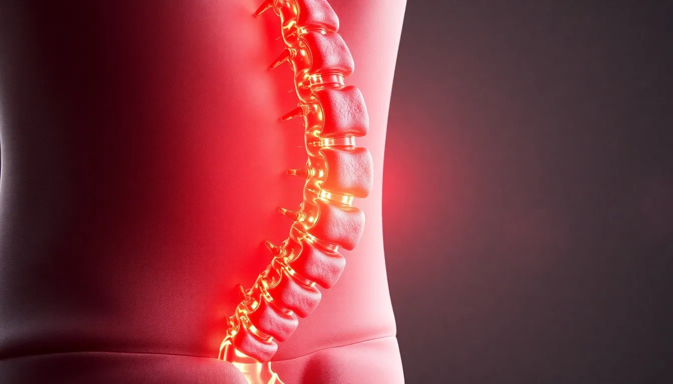 Schmerzfrei leben trotz bandscheibenvorfall in der lendenwirbelsäule - Illustration