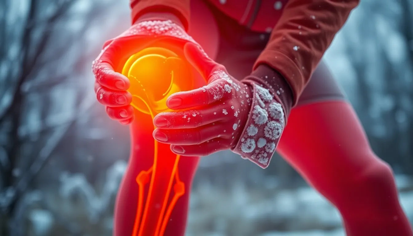 Knieschmerzen bei Kälte verstehen und lindern - Illustration