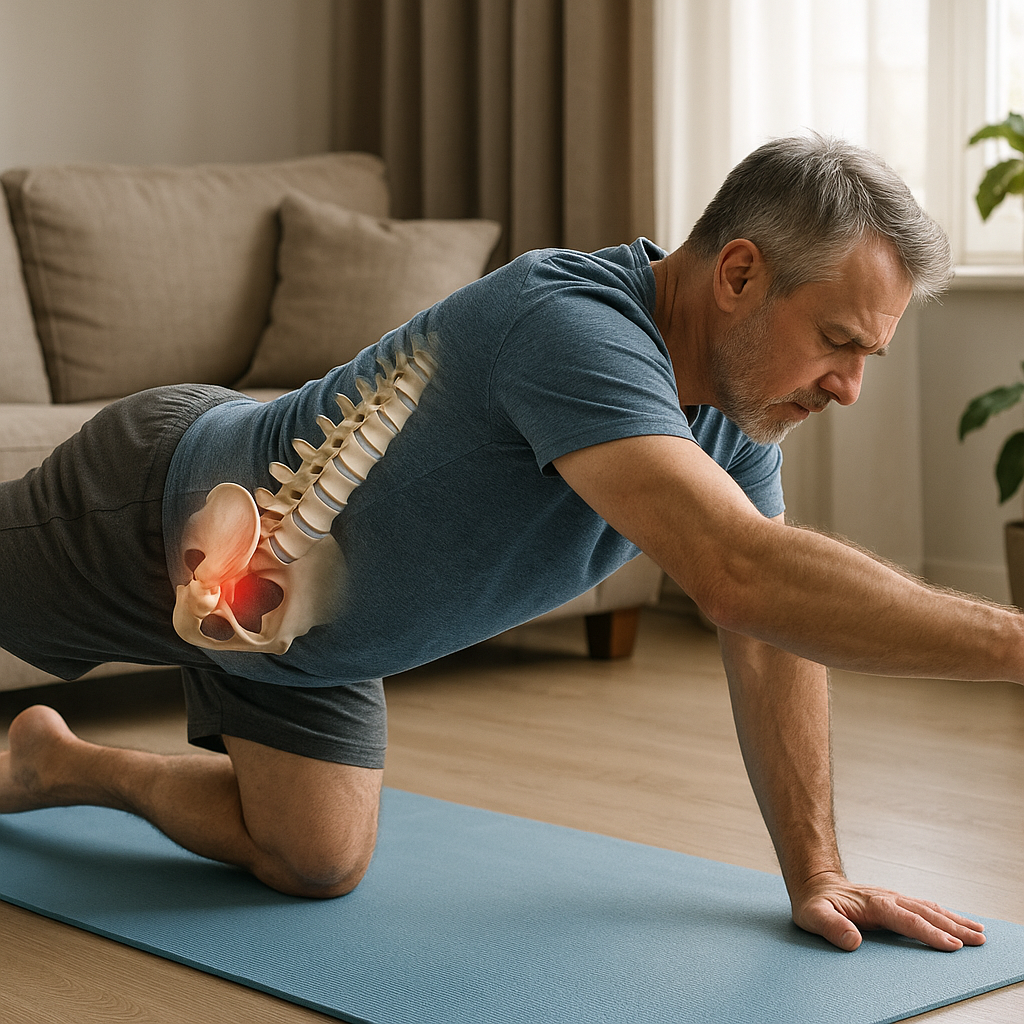 Schmerzfrei durch gezielte Übungen bei L5/S1-Bandscheibenvorfall - Illustration