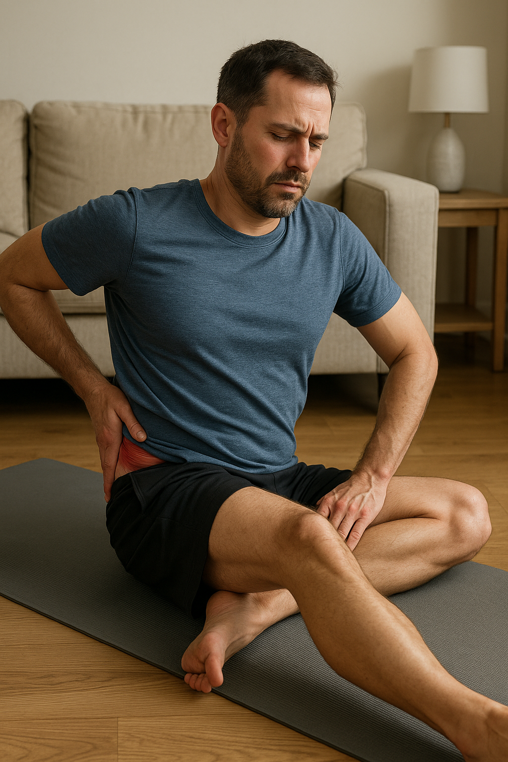 Piriformis dehnen: So befreien Sie sich von Schmerzen im Gesäß und Ischiasnerv - Illustration
