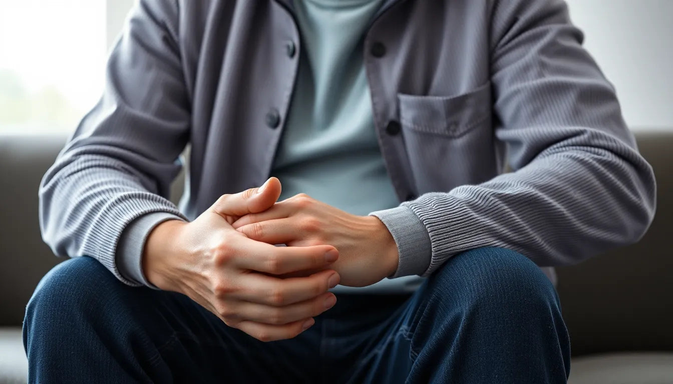 Schmerzen im knie in ruhe verstehen und lindern - Illustration