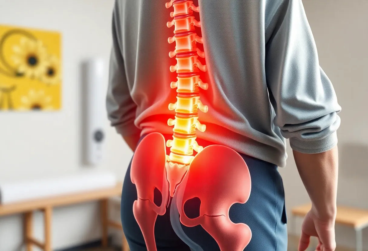 Rehabilitation nach einem bandscheibenvorfall: der Weg zurück zur Beweglichkeit - Illustration