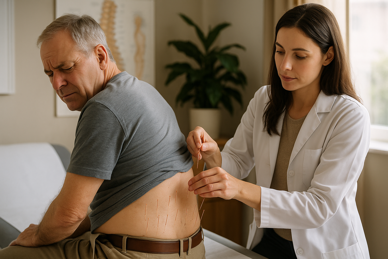 Akupunktur als sanfte Lösung bei Spinalstenose: Schmerzlinderung ohne OP - Illustration