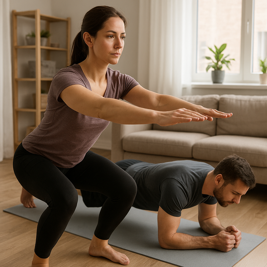 Effektive Übungen für zu Hause: Ihr Weg zu Fitness und Wohlbefinden - Illustration