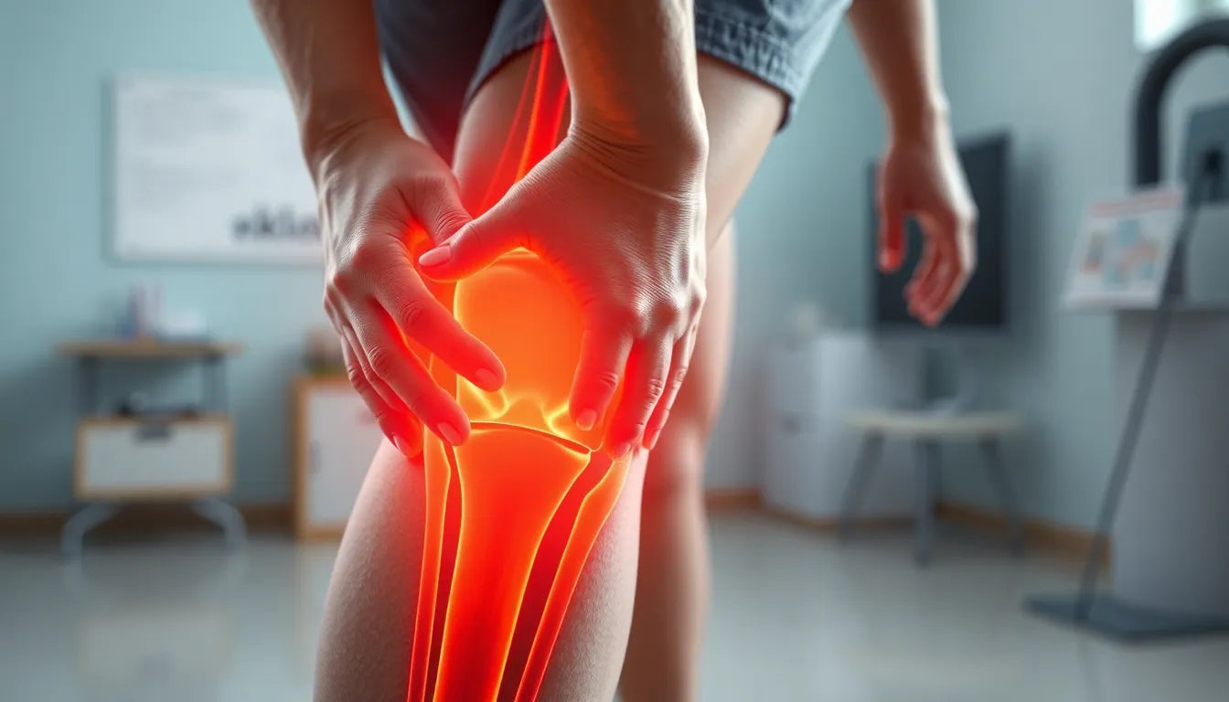 Plötzlich knieschmerzen? Ursachen und lösungen entdecken - Illustration