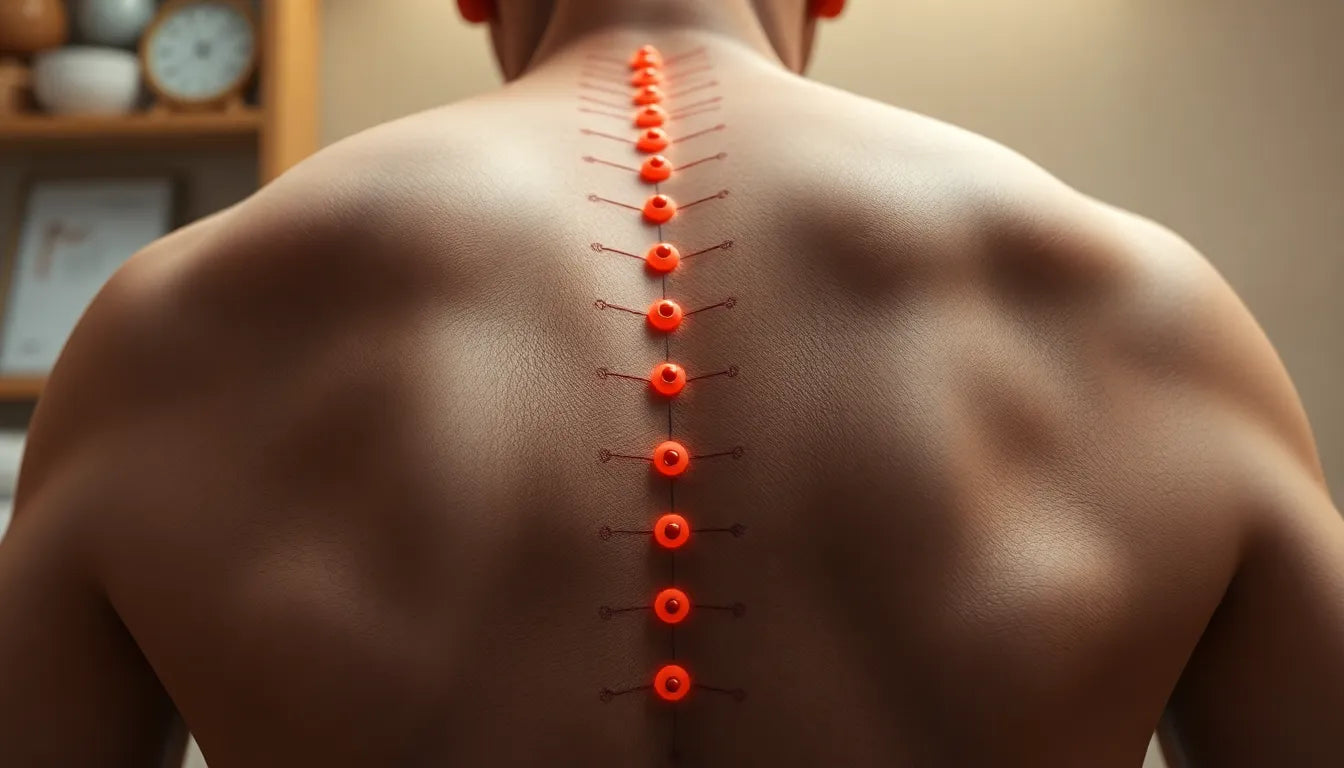 Entdecke die Kraft der ischias akupunkturpunkte für schnelle Schmerzlinderung - Illustration