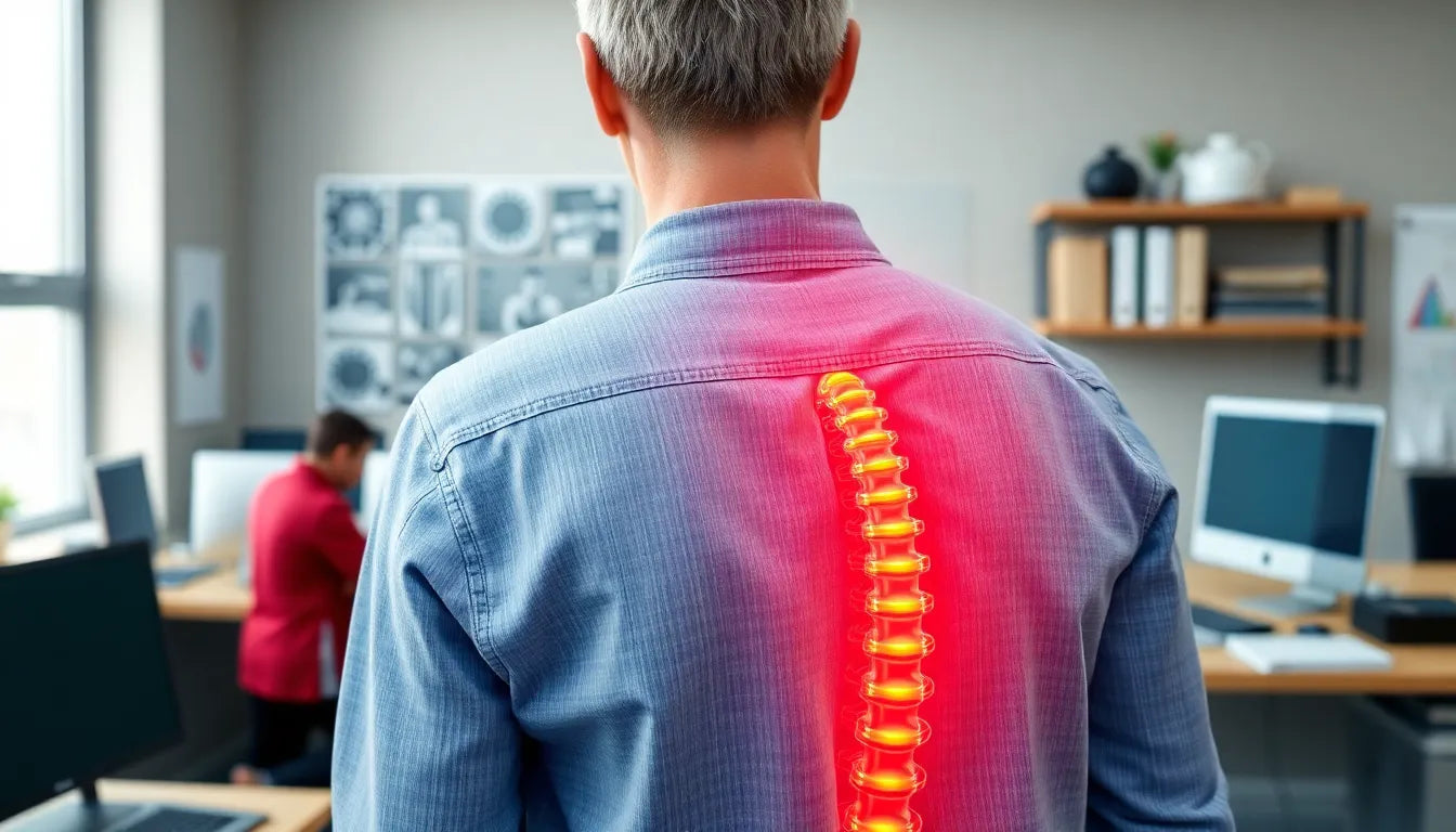 Arbeiten mit arthrose im rücken: Tipps für einen schmerzfreien Alltag - Illustration