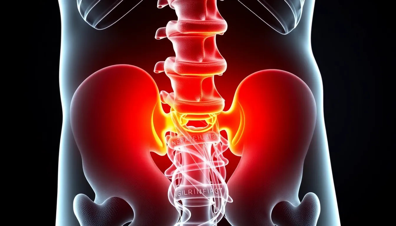 Verstehen und lindern: Symptome eines bandscheibenvorfalls L5/S1 erkennen - Illustration