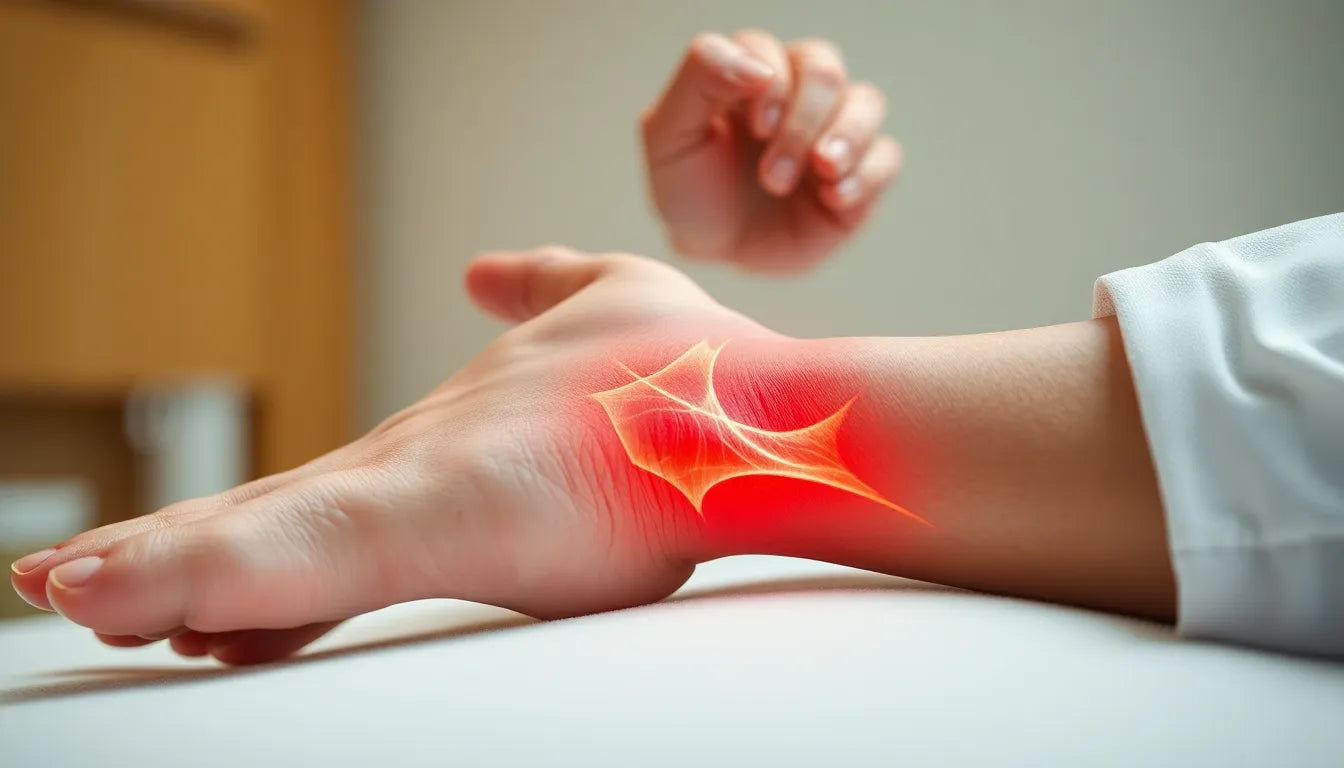 Übungsleser: effektive dehnübungen für tennisalbue schmerzen lindern - Illustration