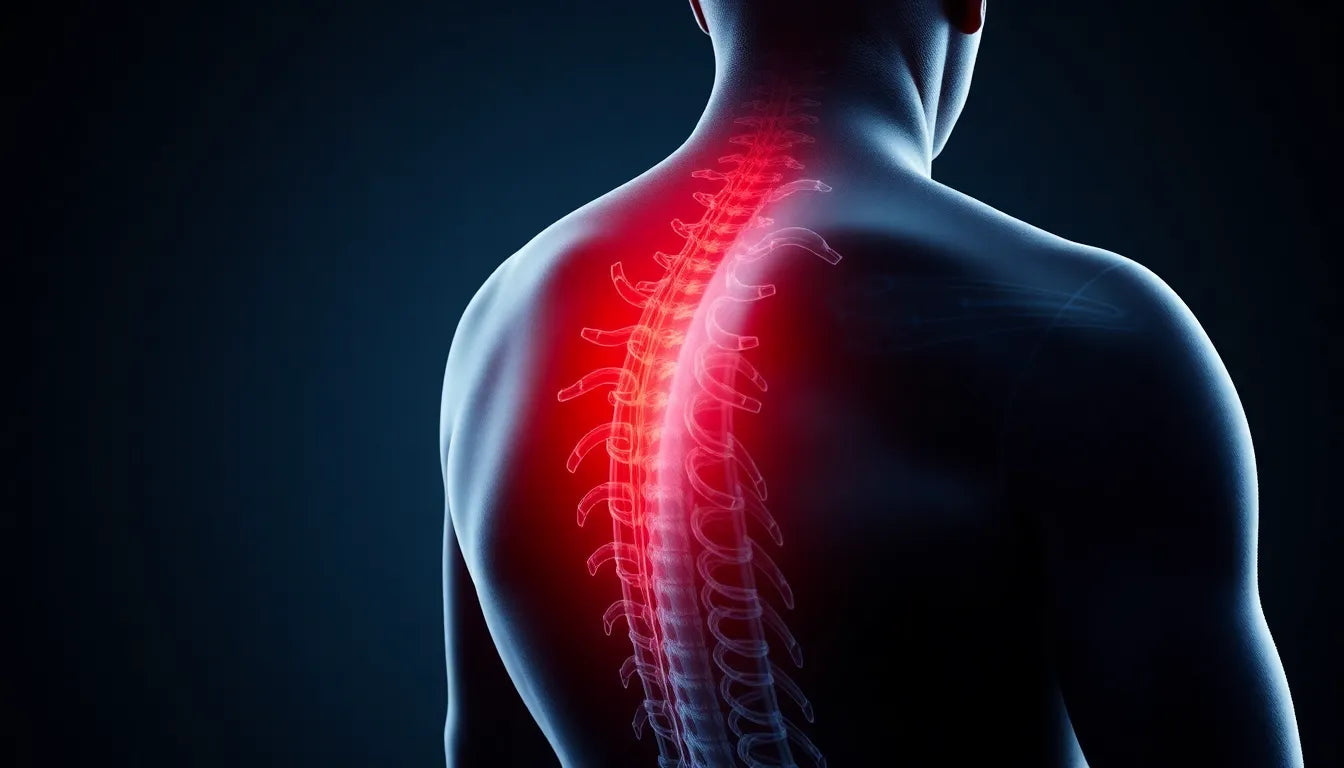 Schmerzen im rechten Rückenbereich verstehen und lindern - Illustration