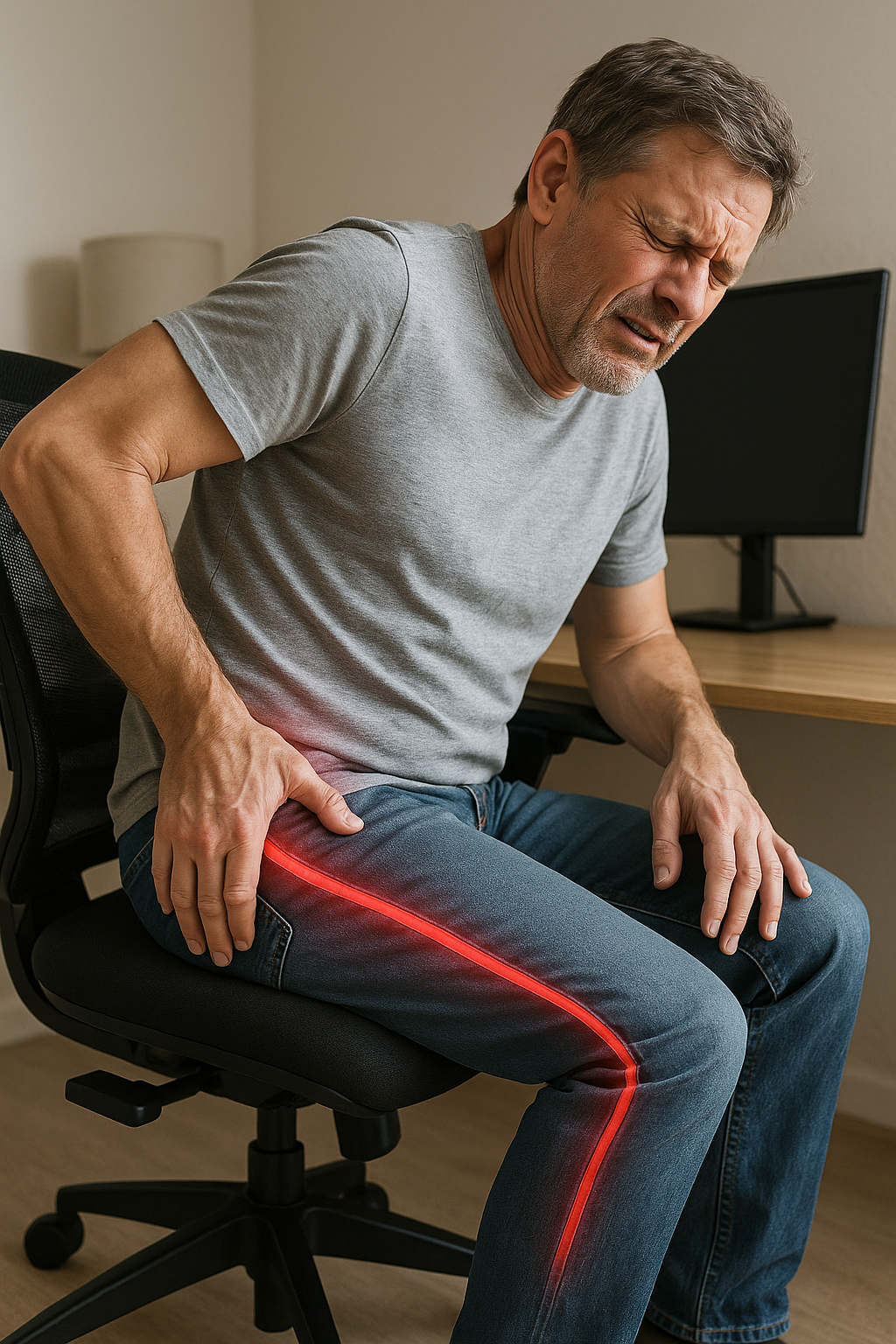 Piriformis-Schmerzen: Wenn das rechte Gesäß Alarm schlägt - Illustration