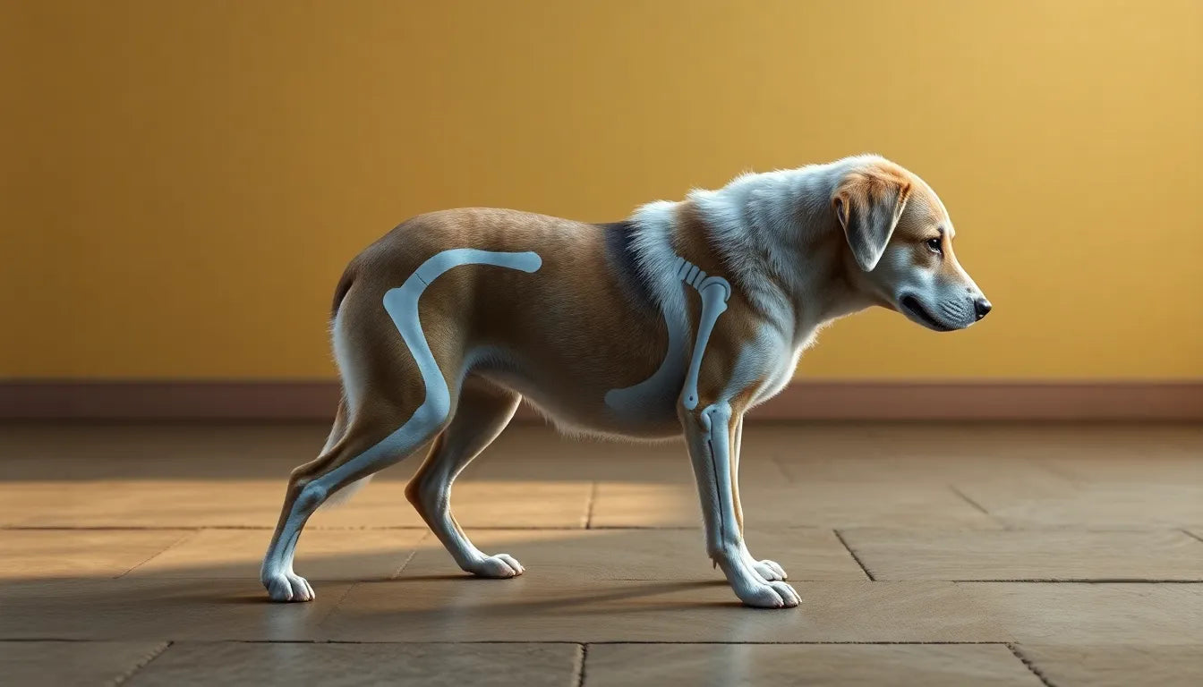 Spondylose beim Hund: Erkennen Sie die Anzeichen im Gangbild Ihres Vierbeiners - Illustration