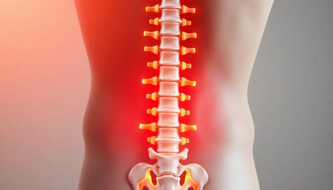 Schmerzen im unteren Rücken nach einem Sturz vermeiden und lindern - Illustration