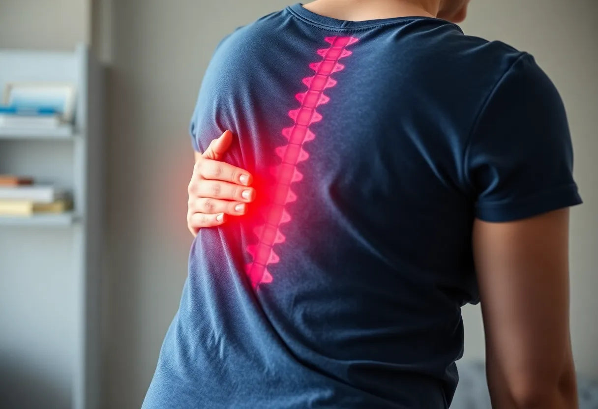 Physiotherapie als Schlüssel zur Linderung bei bandscheibenvorfall - Illustration