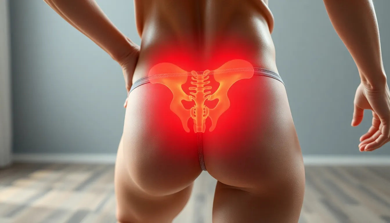 Übungsleser: effektive Übungen zur Linderung von Schmerzen in Gesäß und Hüfte - Illustration