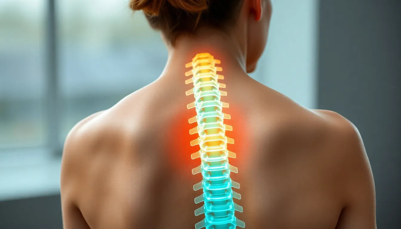 Übungen zur Linderung bei einem bandscheibenvorfall der BWS - Illustration