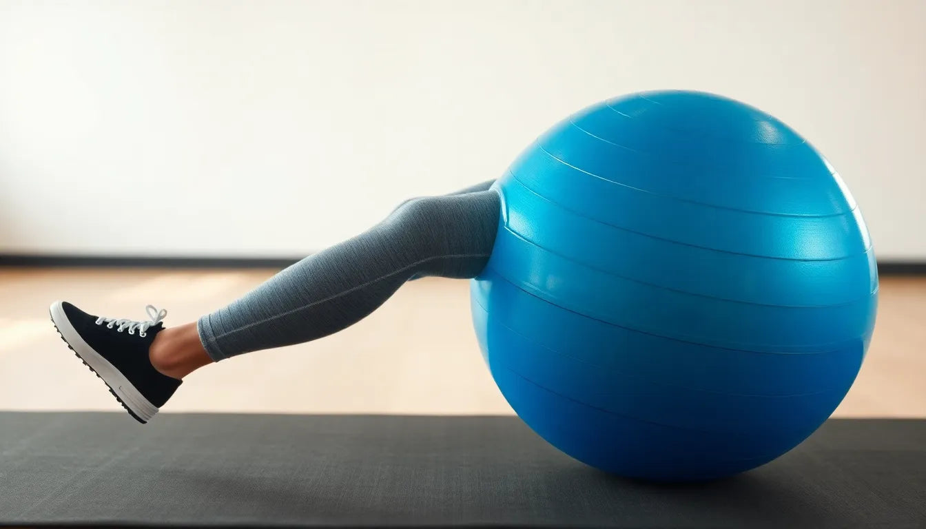 Bessere Balance und Kraft: Übungsleser entdecken Beckenbodenübungen mit Ball - Illustration