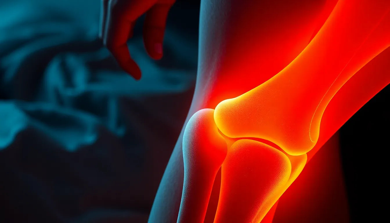 Nächtliche knieschmerzen: Ursachen und Linderungstipps für besseren Schlaf - Illustration
