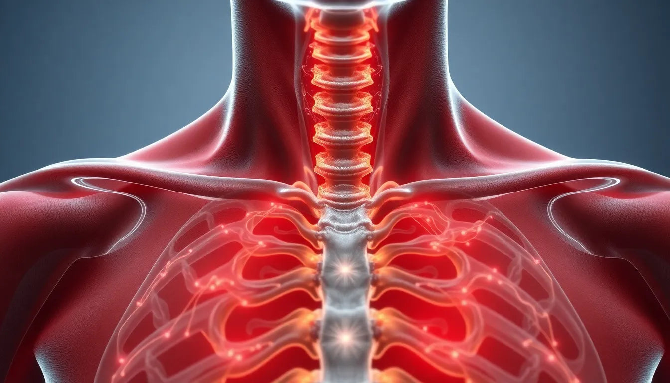 Wenn der atem stockt bandscheibenvorfall in der bws verstehen und behandeln - Illustration