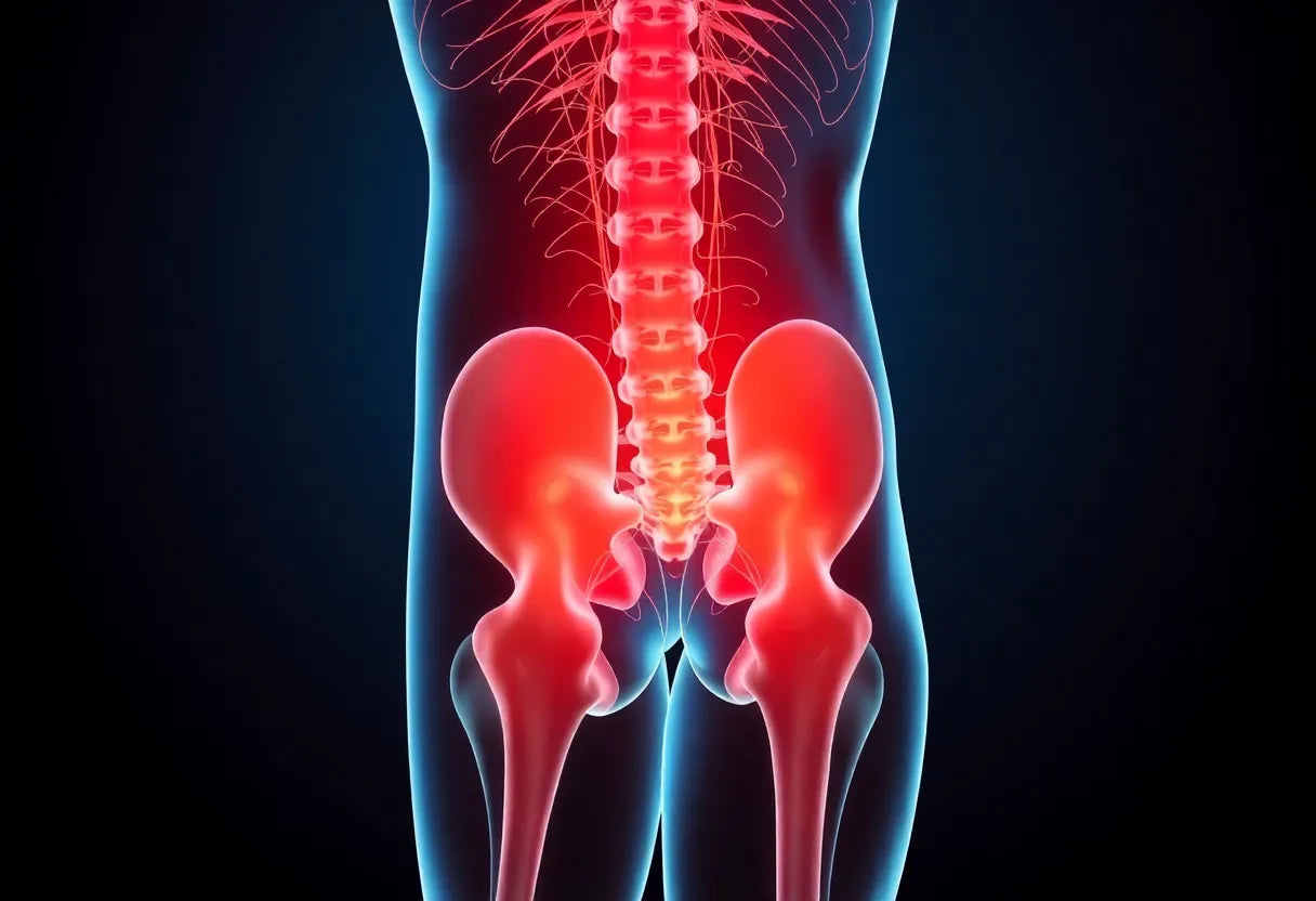 Ischias schmerzen im bein lindern: effektive Strategien für den Alltag - Illustration