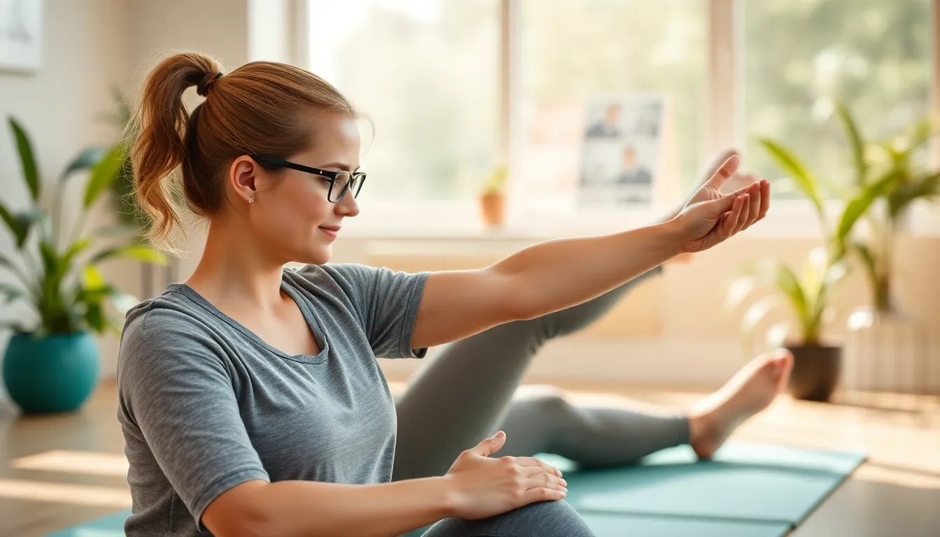 Übungsleser entdecken die besten dehnübungen für mehr Flexibilität - Illustration