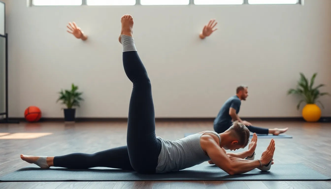 Effektive Dehnübungen für Übungsleser nach dem Turnen - Illustration