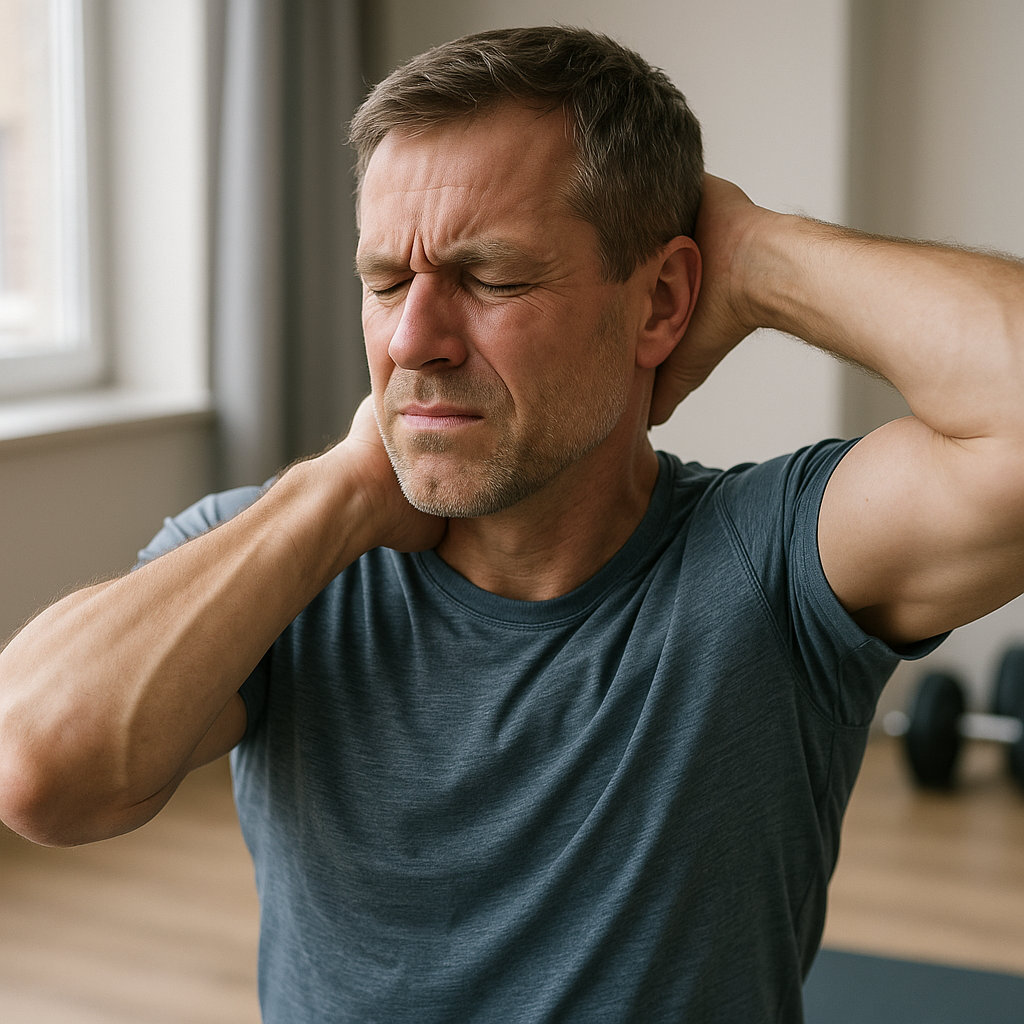 Übungsleser: effektive Übungen bei einem Bandscheibenvorfall der HWS - Illustration