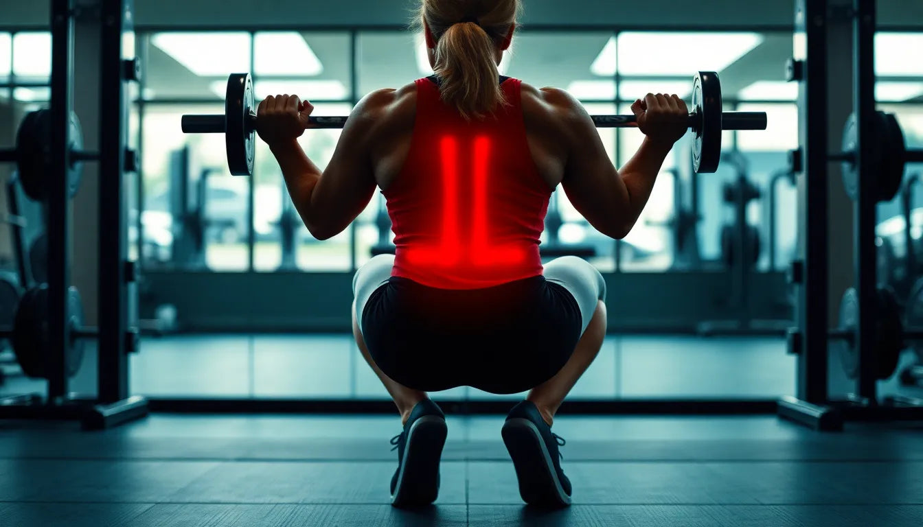 Richtig squatten ohne rückenschmerzen: so geht's - Illustration