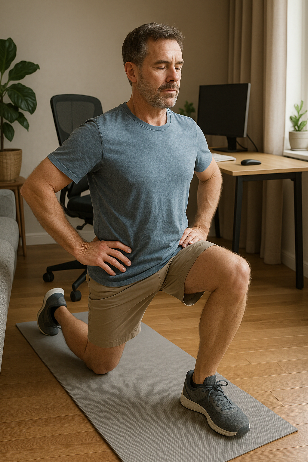Effektive hüftbeuger dehnung für mehr Beweglichkeit im Alltag - Illustration