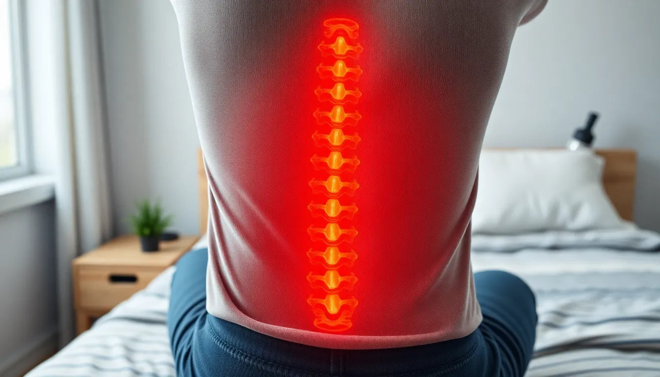 Leichter aufstehen: Tipps gegen Schmerzen im unteren Rücken am Morgen - Illustration