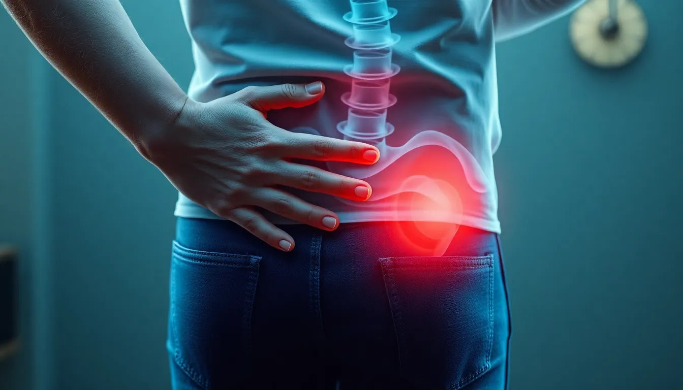 Schmerzen in Rücken und Unterleib: Ursachen erkennen und lindern - Illustration