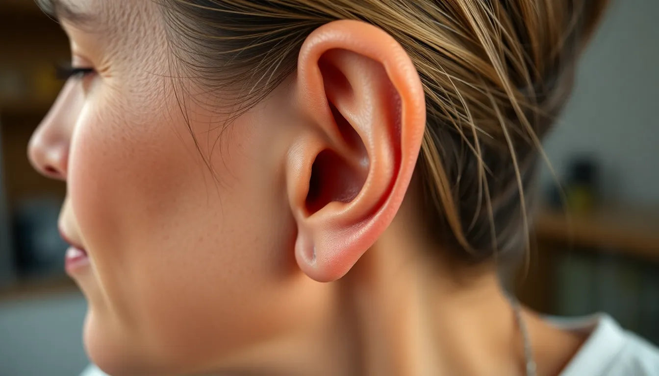 Linderung von Ischias-Schmerzen durch Ohrakupunkturpunkte entdecken - Illustration