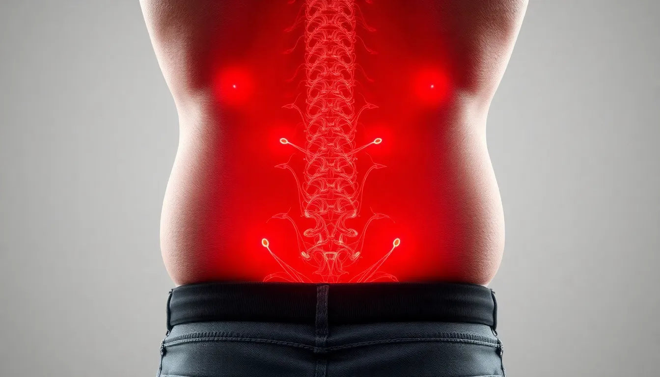 Schmerzen im Rücken und Bauch verstehen und lindern - Illustration