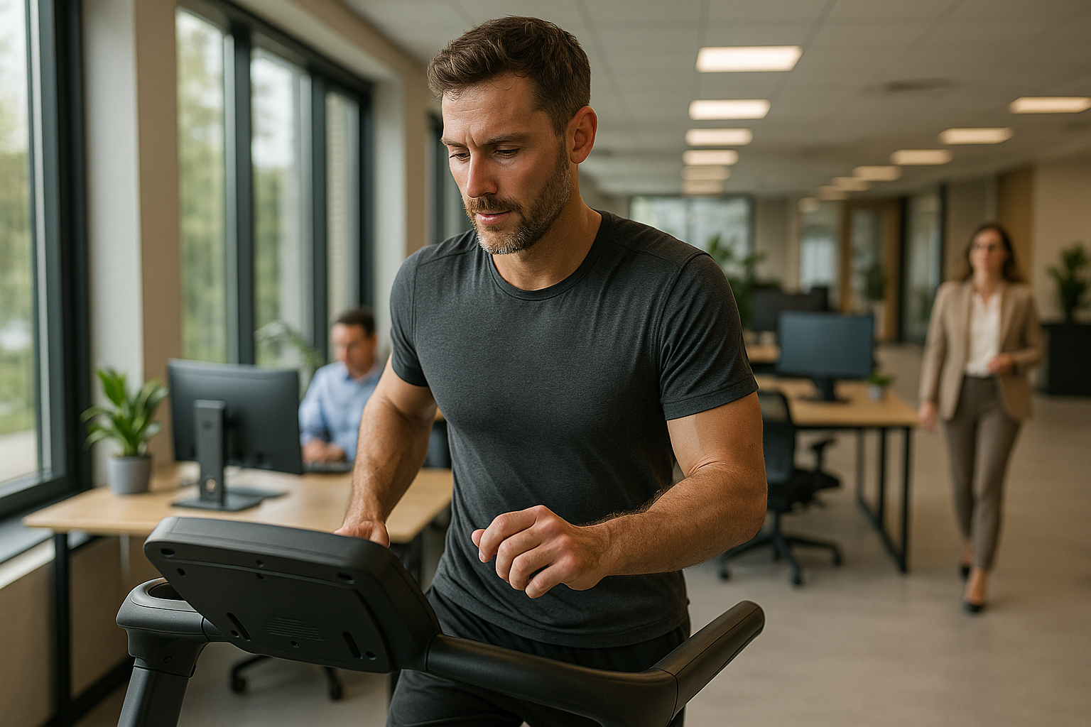 Sport während der arbeitszeit: produktiv, gesund und erlaubt? - Illustration