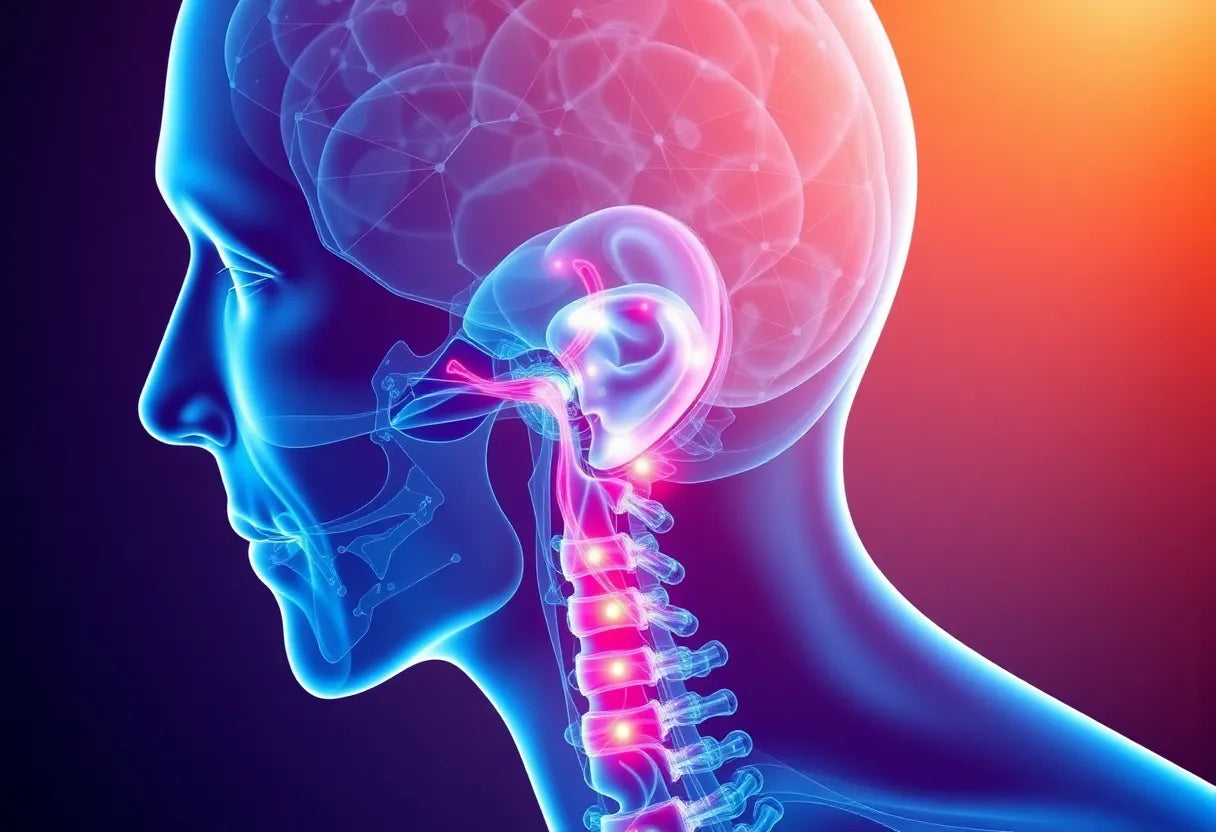 Nackenschmerzen und Kribbeln? Anzeichen für einen HWS-Bandscheibenvorfall erkennen - Illustration