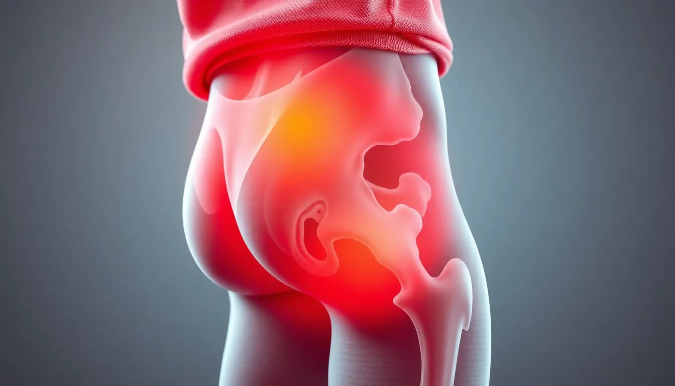 Schmerzen an der Außenseite der Hüfte verstehen und lindern - Illustration