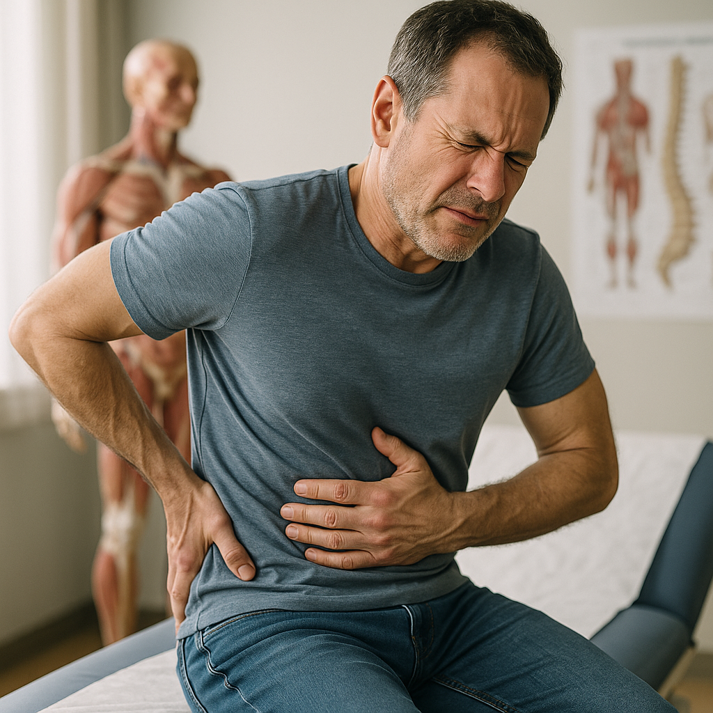 Schmerzen in der Lende und im Bauch: Ursachen verstehen und Linderung finden - Illustration