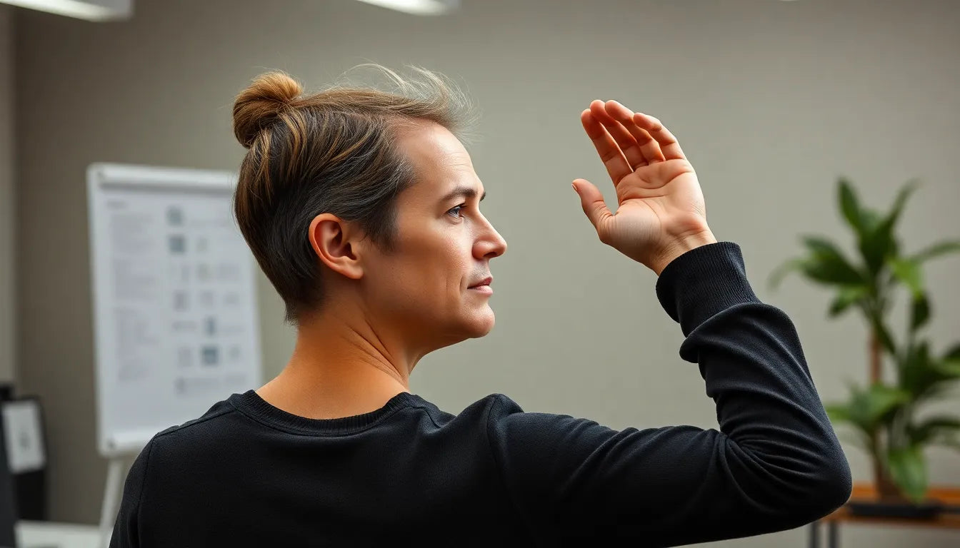 Übungsleser entdecken effektive Übungen gegen Spannungskopfschmerzen - Illustration