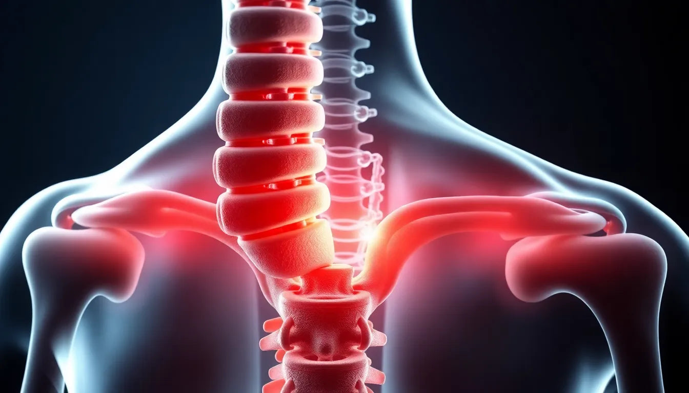 Verborgene Zeichen eines bandscheibenvorfalls in der lws 3/4 erkennen - Illustration