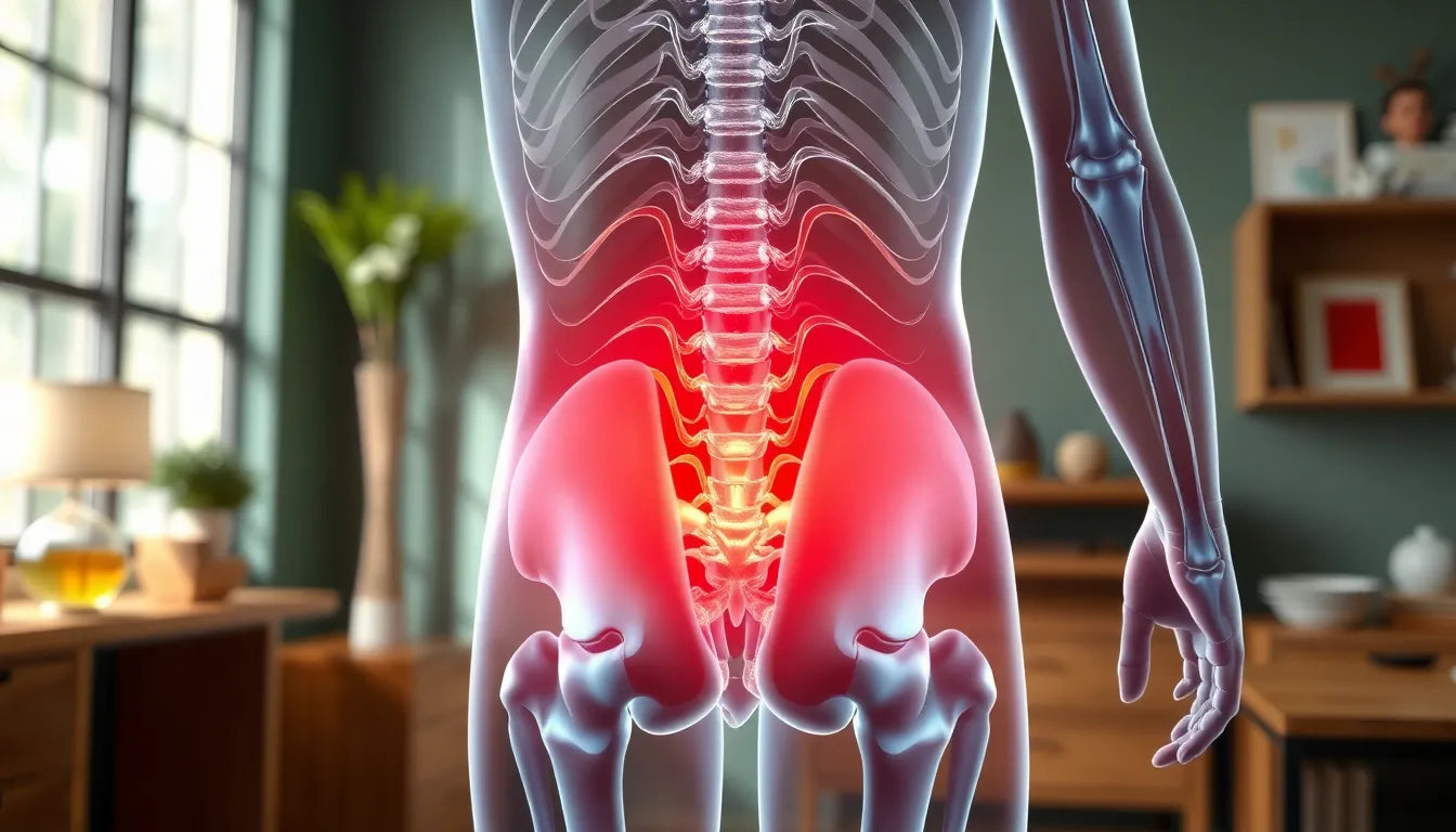 Verstehen Sie die Anzeichen von ischias symptome und finden Sie Erleichterung - Illustration