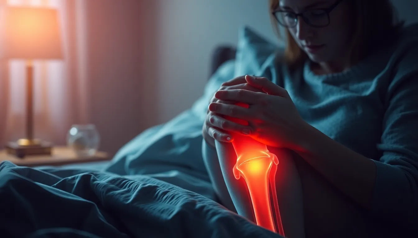 Nächtliche knieschmerzen verstehen und lindern: Ursachen und lösungen für besseren schlaf - Illustration