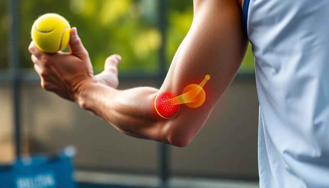 Übungsleser: effektive übungen zur linderung von tennisarmbeschwerden - Illustration