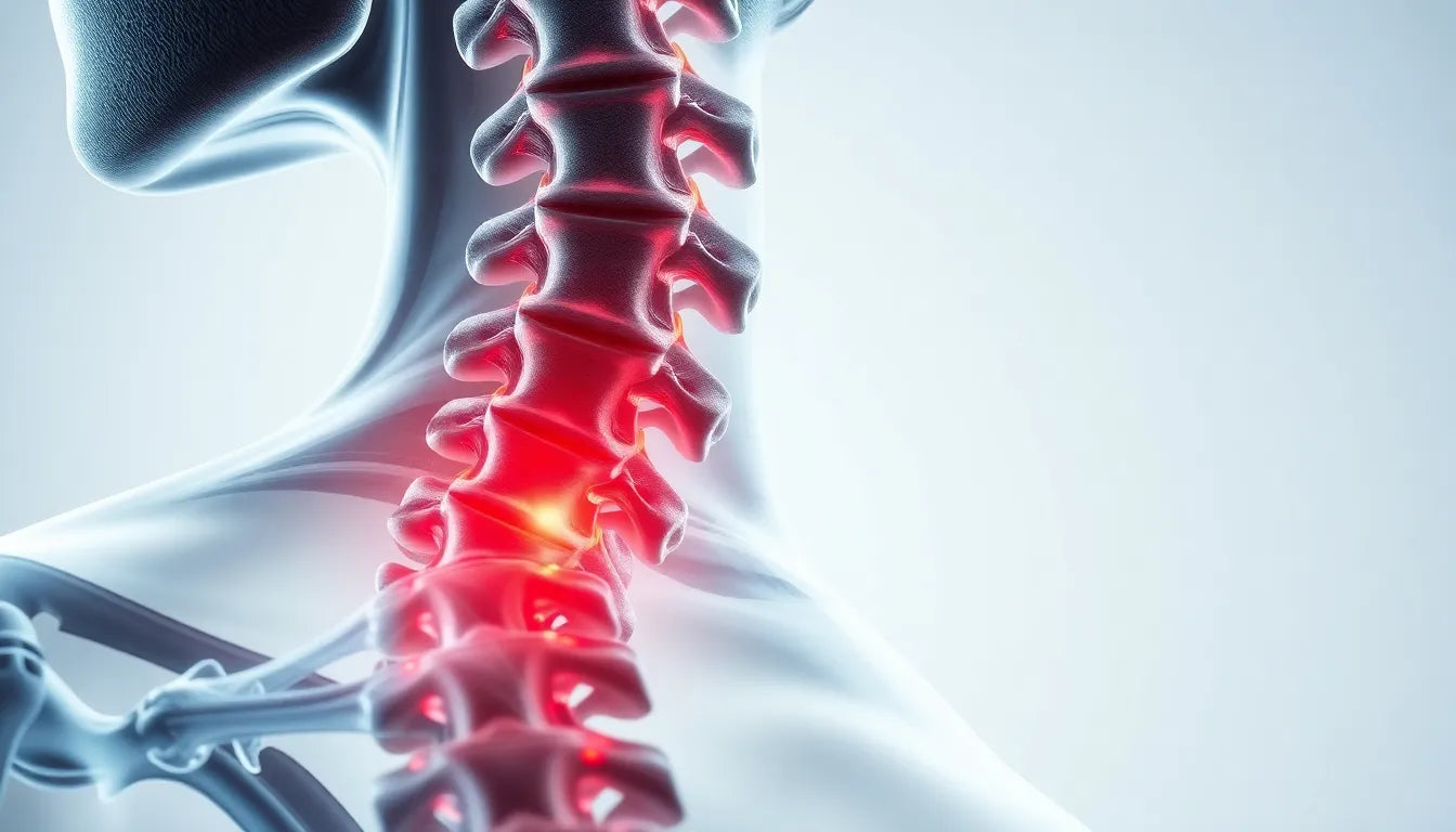 Schwindel durch bandscheibenvorfall in der hws erkennen und behandeln - Illustration