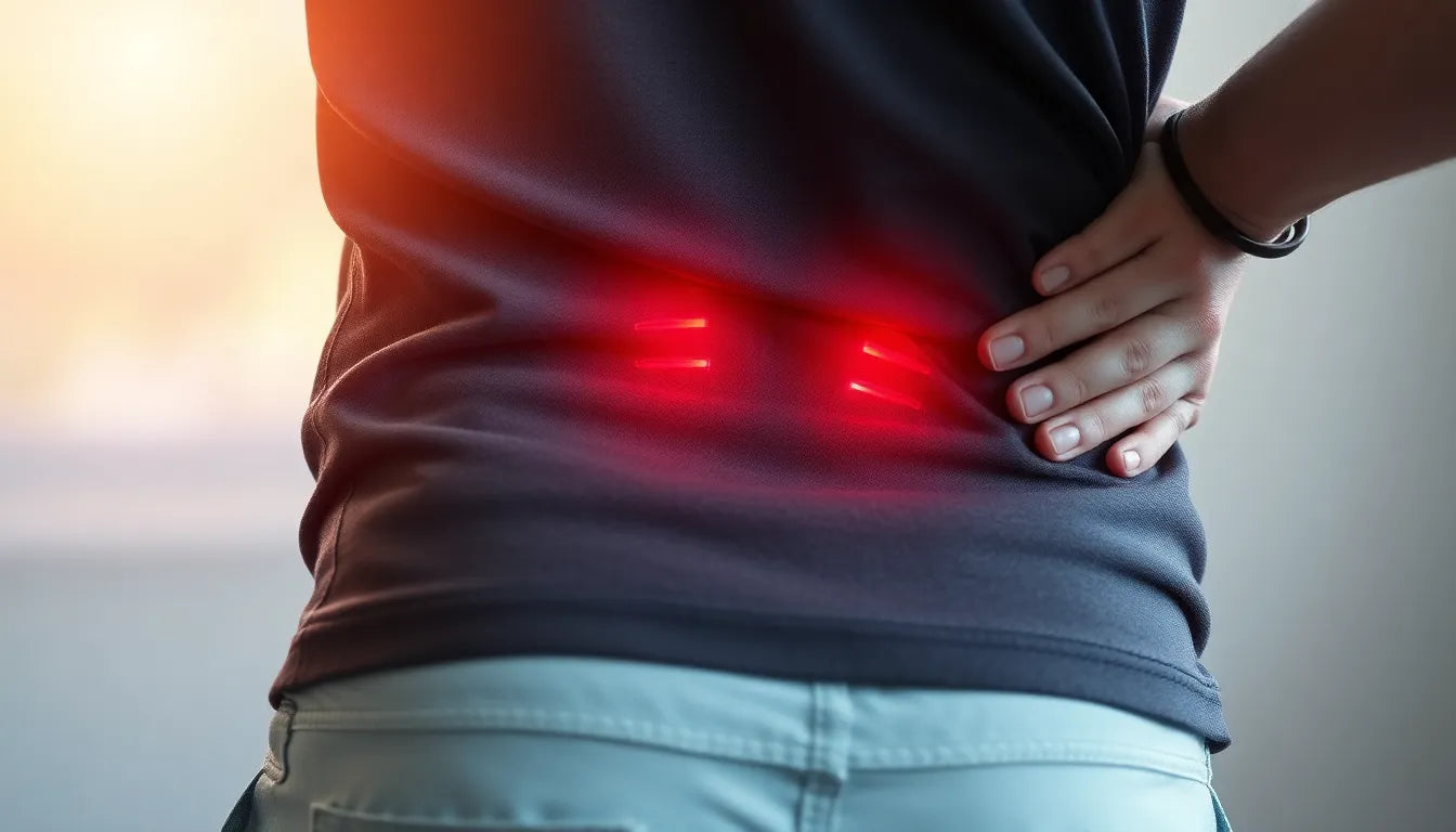 Finde lindring für schmerzen im unteren rückenbereich - Illustration