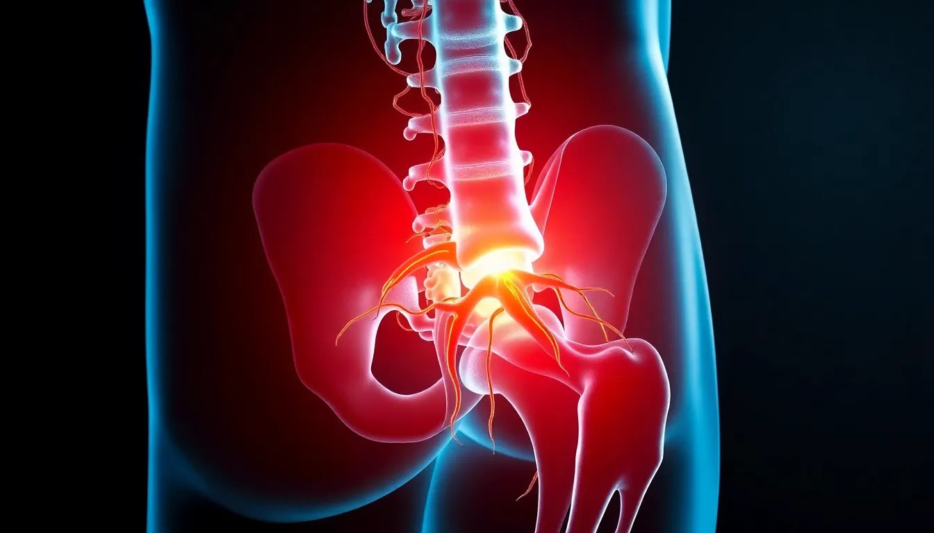 Verstehen und bewältigen: nervenschädigung nach bandscheibenvorfall lws - Illustration