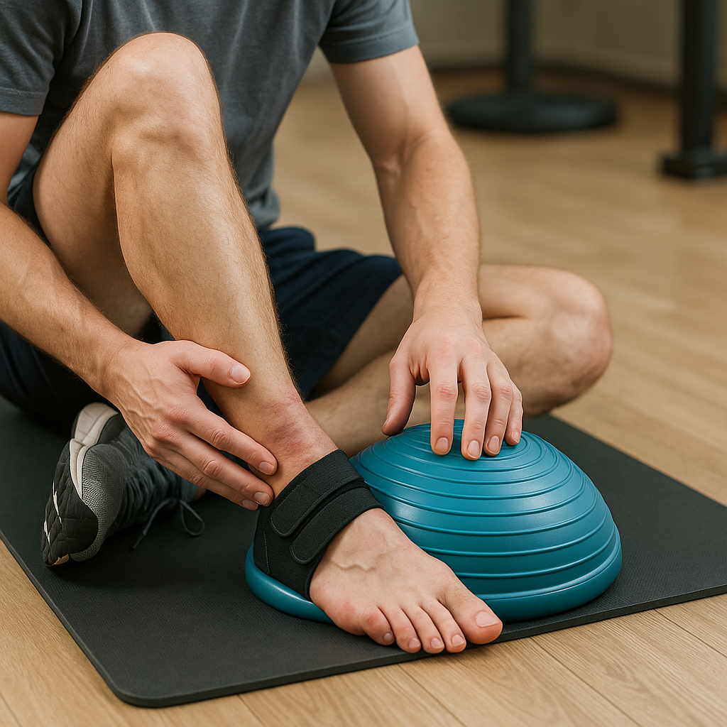 Übungsleser: die besten Übungen für einen verstauchten Knöchel - Illustration