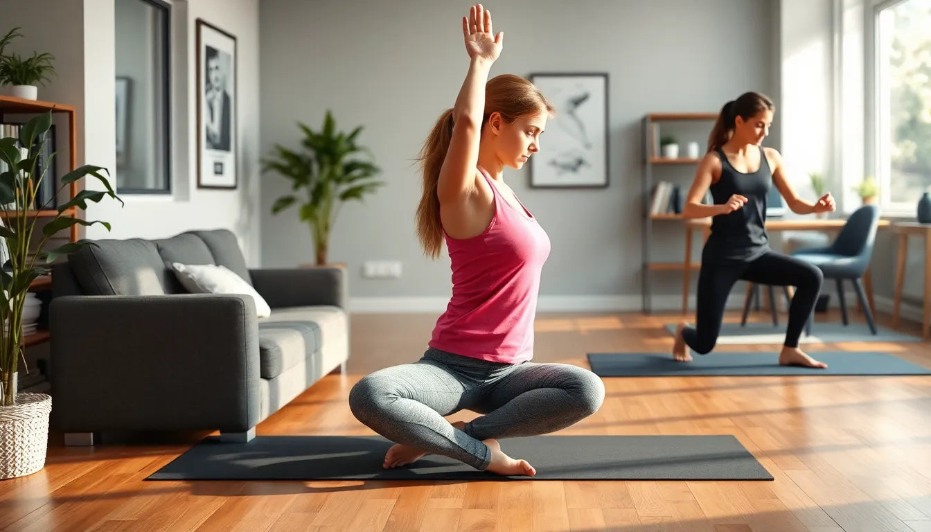 Übungsleser entdecken die Vorteile von stående udstrækningsøvelser für mehr Flexibilität - Illustration