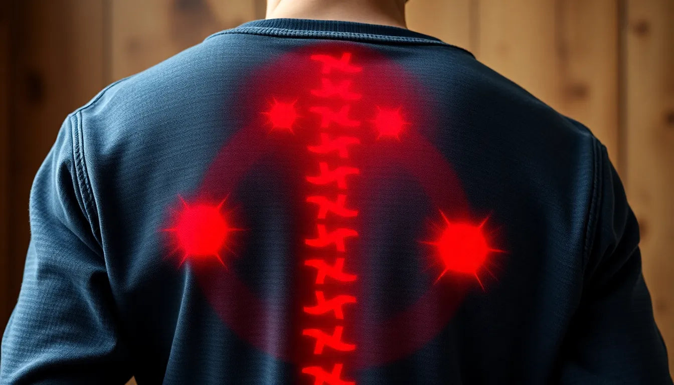 Schmerzfrei atmen: Ursachen und Lösungen für Schmerzen im oberen Rücken - Illustration