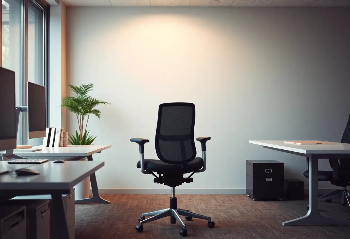 Entdecken Sie den Komfort eines ergonomischen bürostuhls für mehr Wohlbefinden im Alltag - Illustration